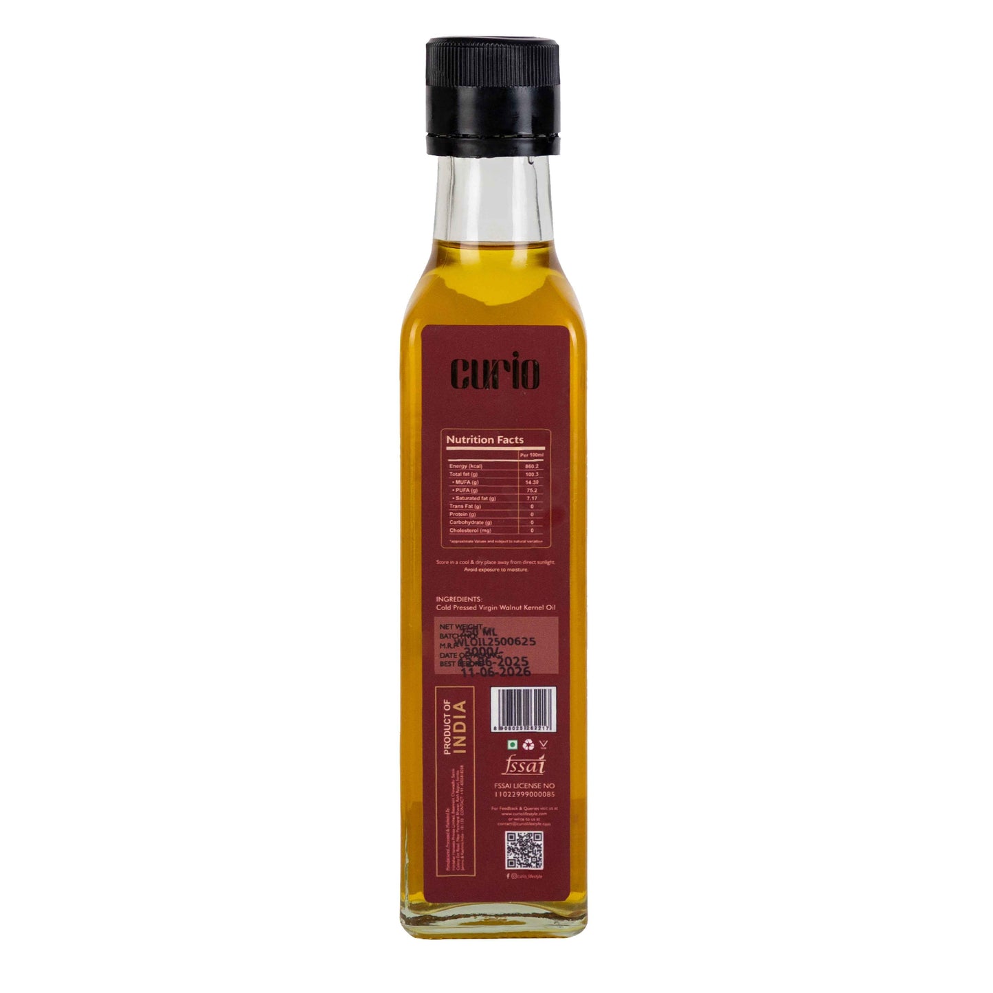 Cold Wood Pressed Walnut Oil