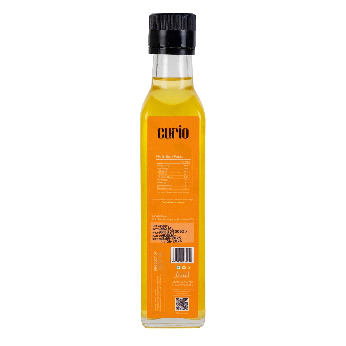 Cold Wood Pressed Sweet Apricot Oil