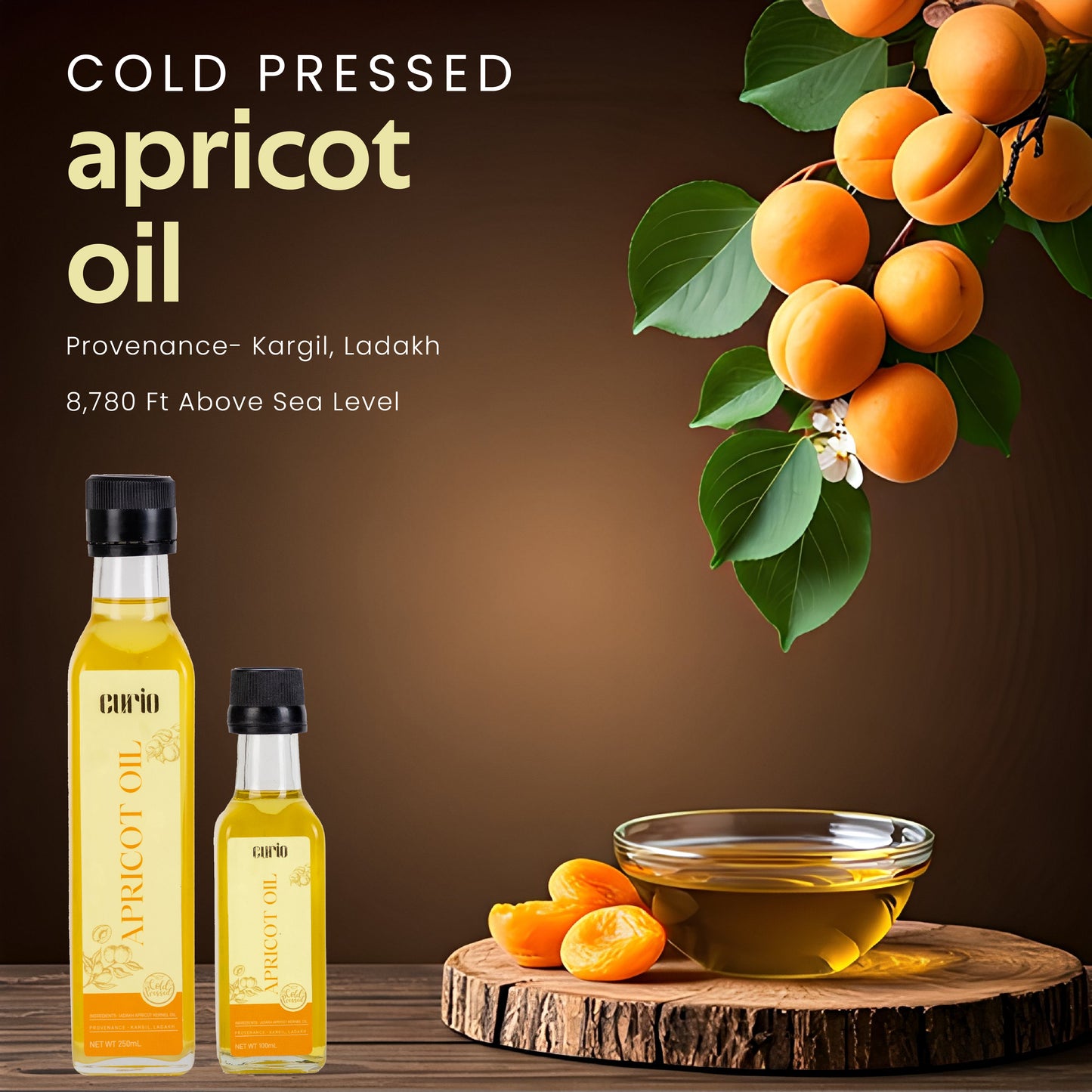 Cold Wood Pressed Sweet Apricot Oil