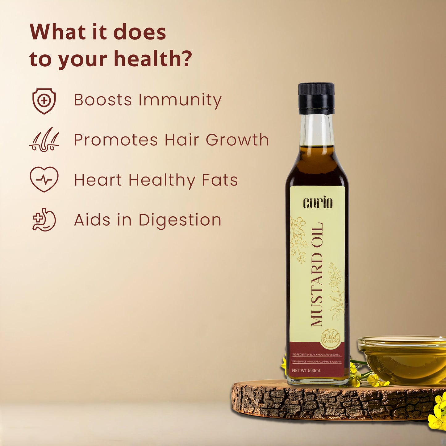 Cold Wood Pressed Mustard Oil