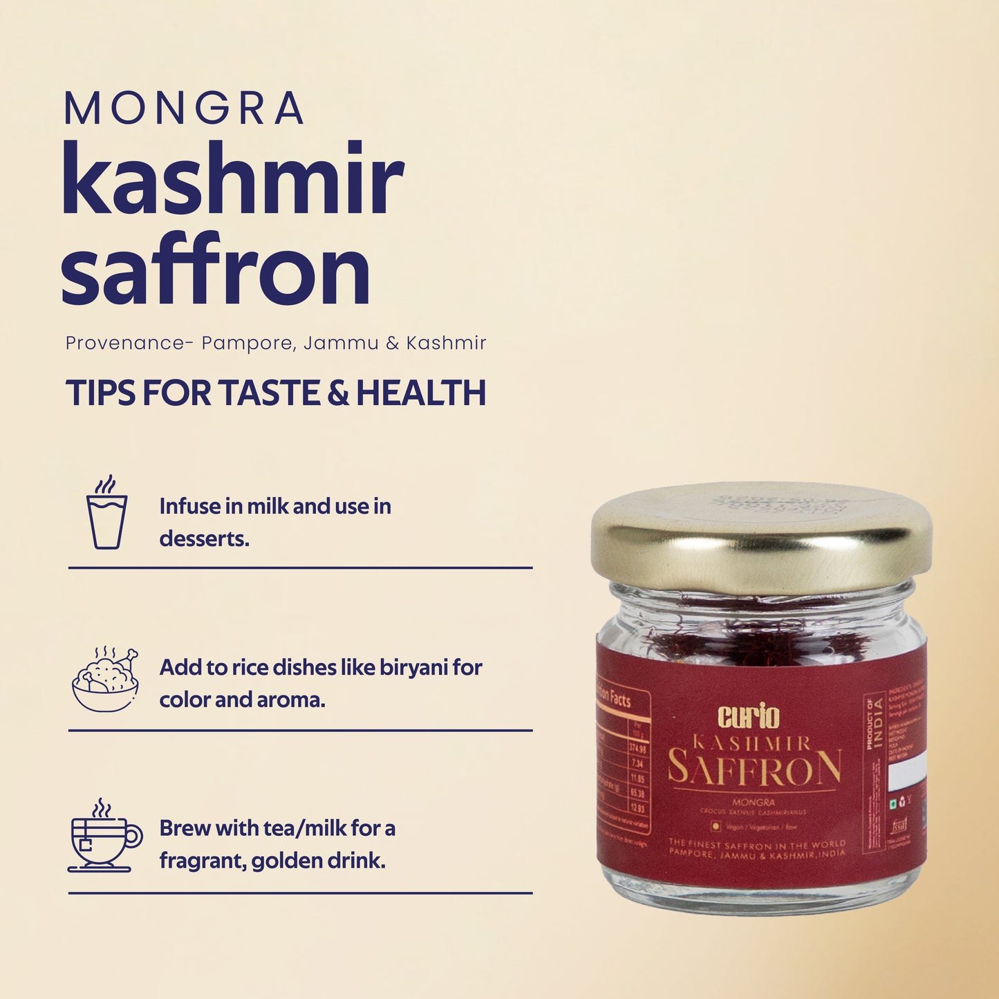 Kashmir Saffron - Curio Lifestyle