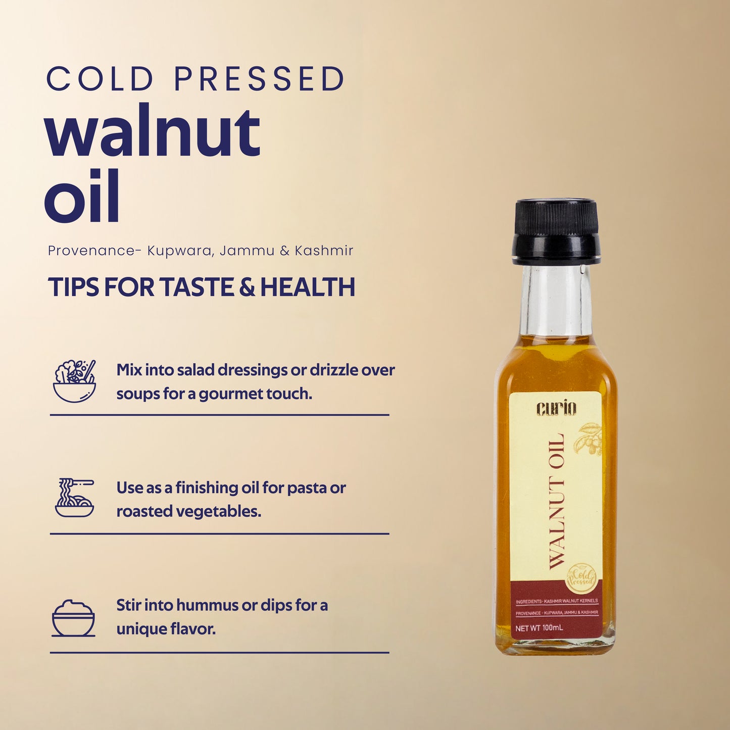 Cold Wood Pressed Walnut Oil