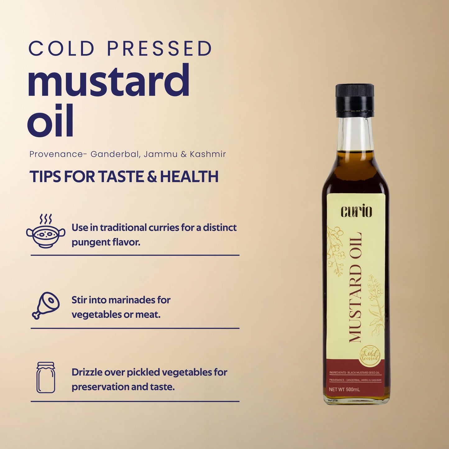 Cold Wood Pressed Mustard Oil