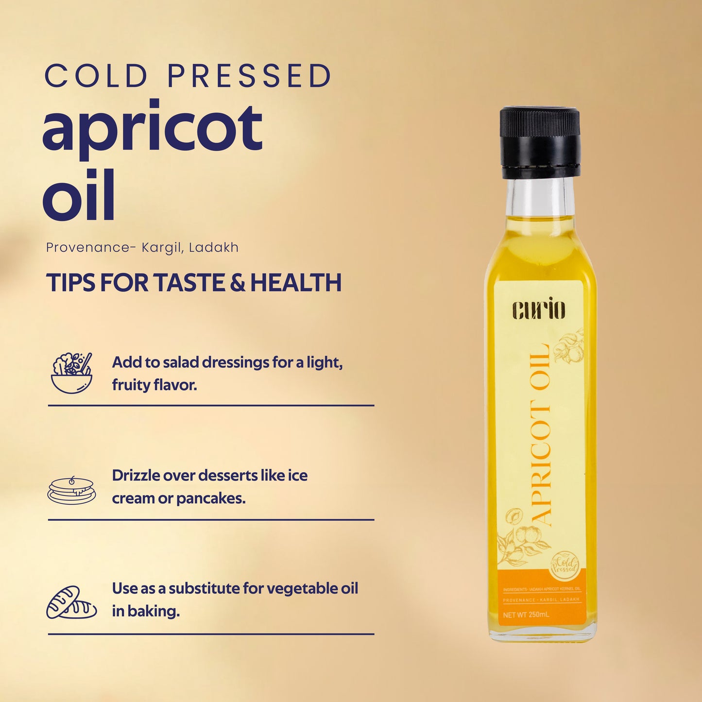Cold Wood Pressed Sweet Apricot Oil