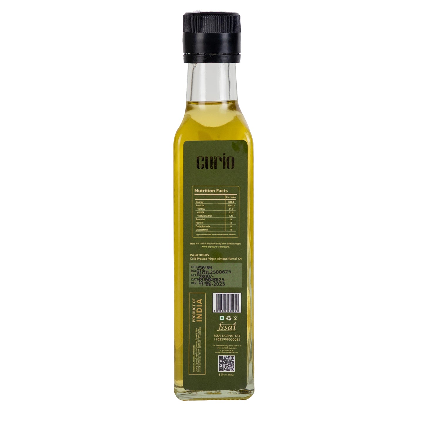 Cold Wood Pressed Sweet Almond Oil