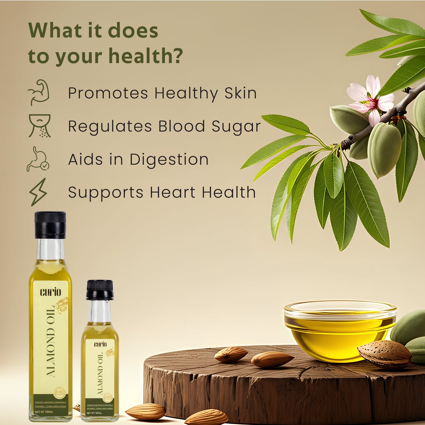 Cold Wood Pressed Sweet Almond Oil