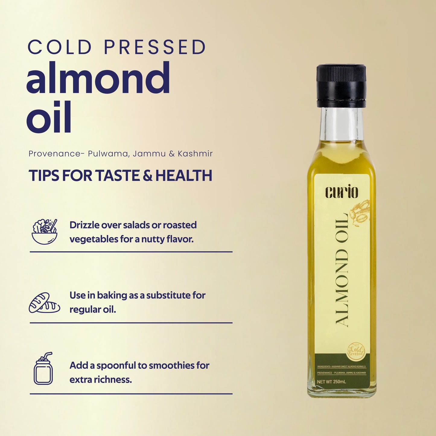 Cold Wood Pressed Sweet Almond Oil