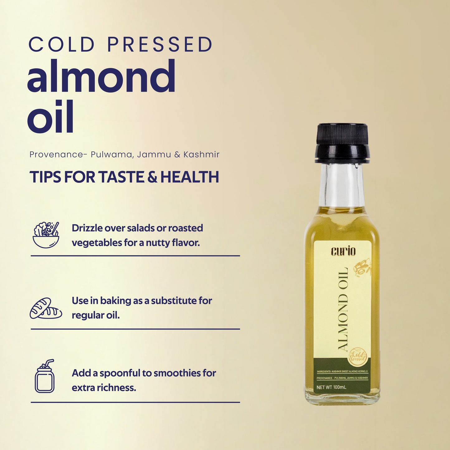 Cold Wood Pressed Sweet Almond Oil