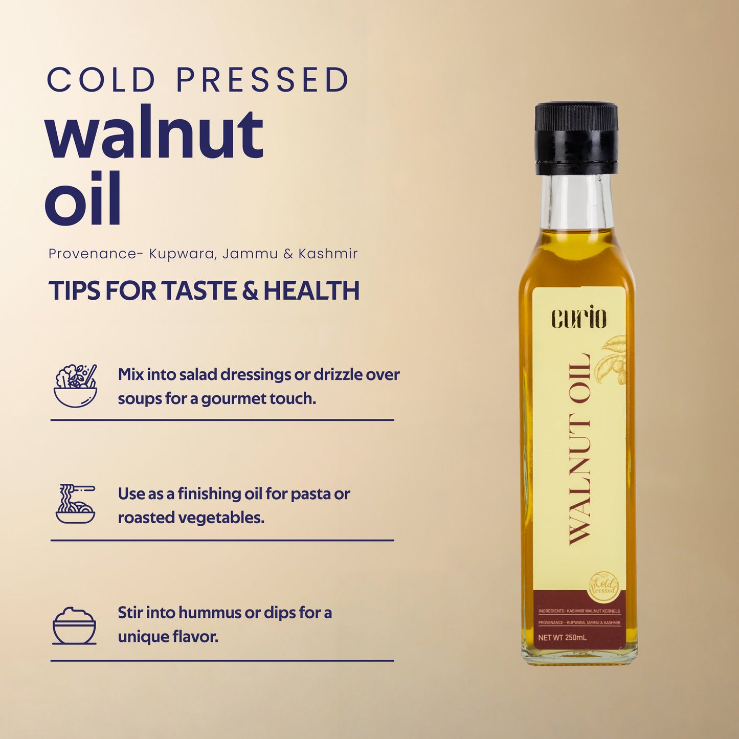 Cold Wood Pressed Walnut Oil