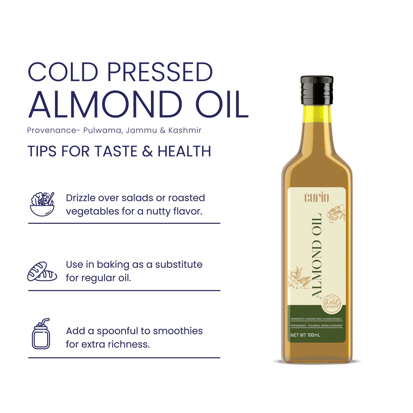 Cold Wood Pressed Sweet Almond Oil