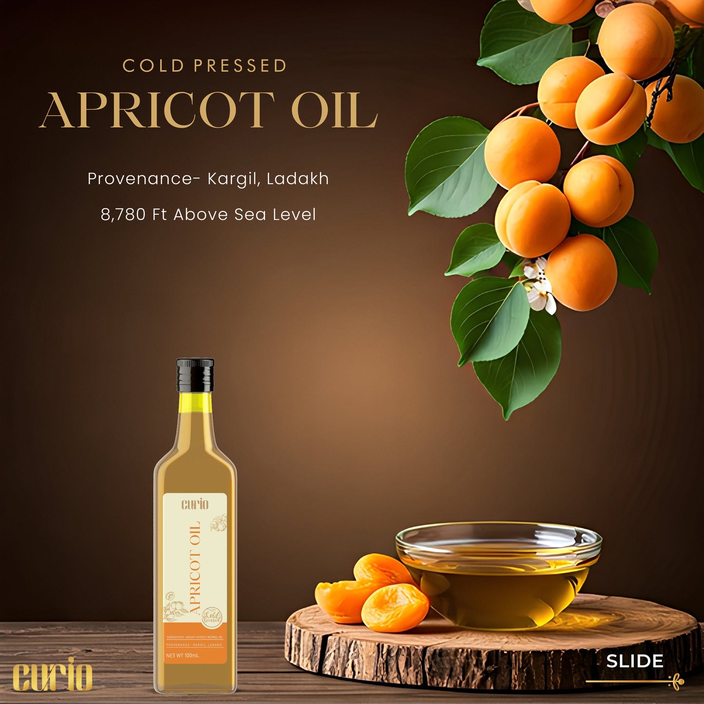 Cold Wood Pressed Sweet Apricot Oil