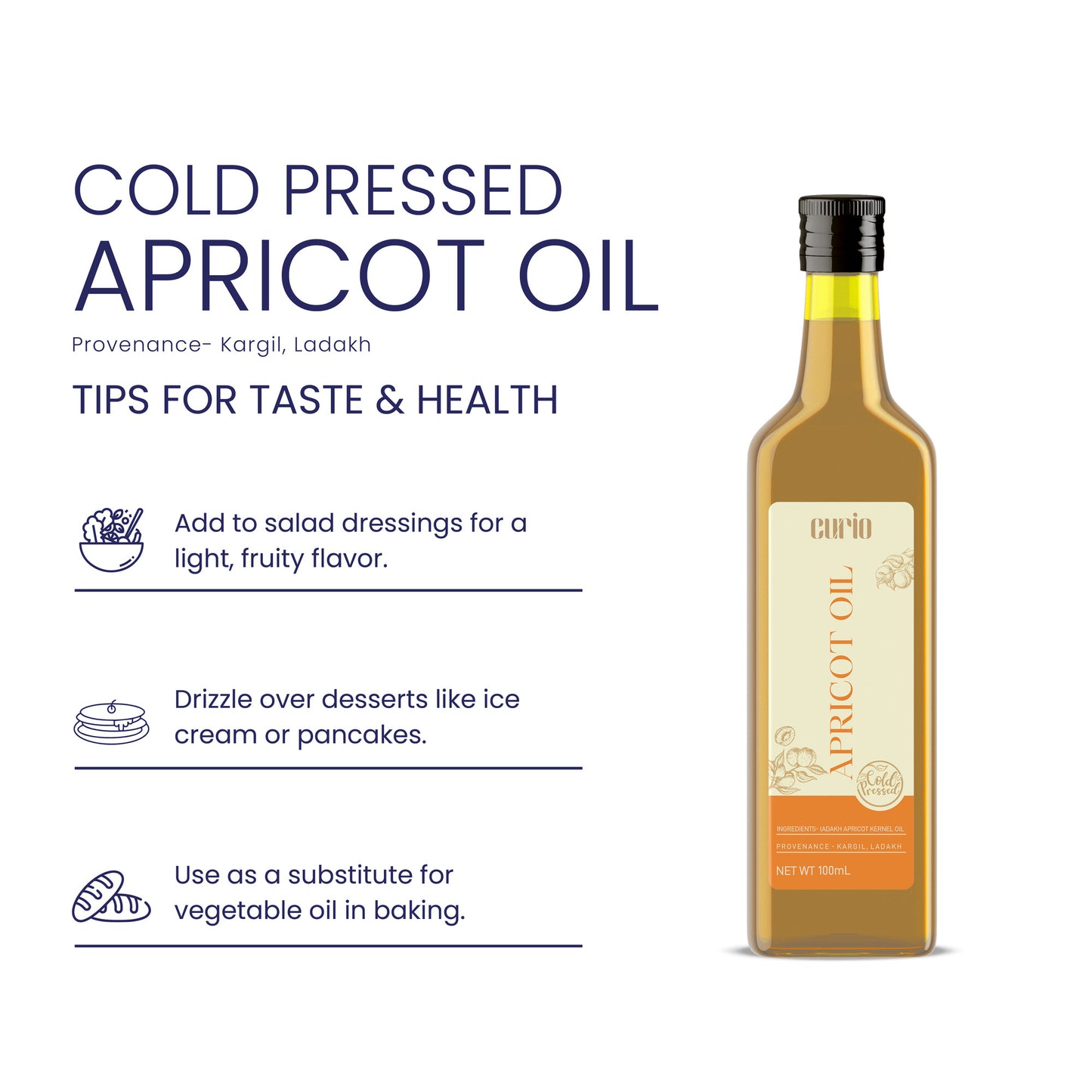 Cold Wood Pressed Sweet Apricot Oil